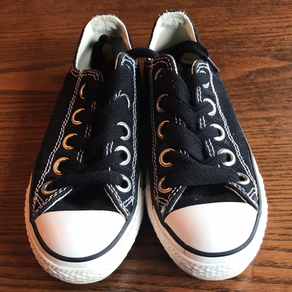 Converse OX big grommet black low top shoes